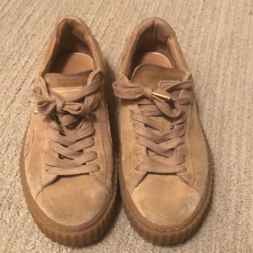 Tan Puma Creeper sneakers